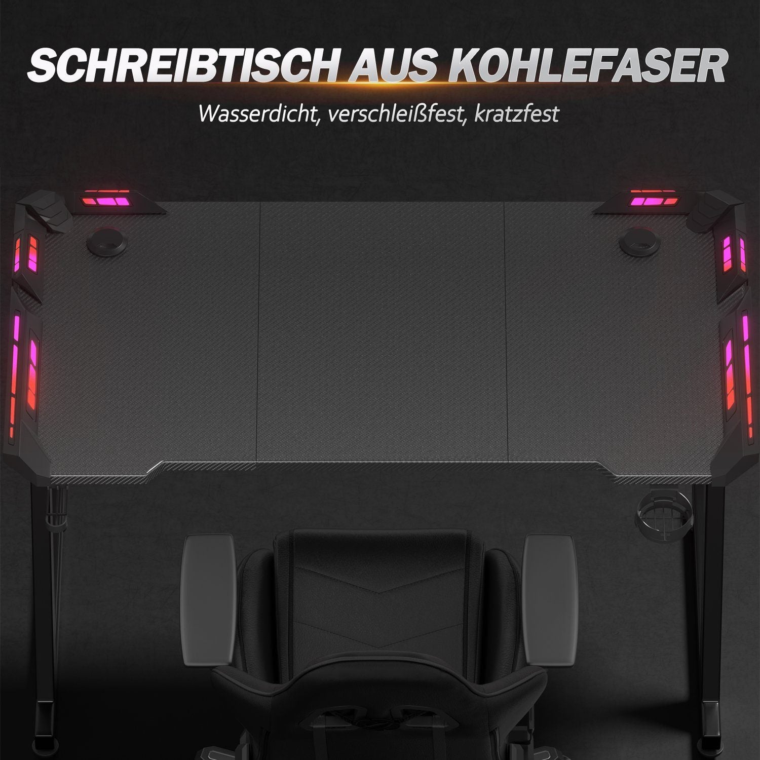 RGB-Gamingtisch mit Z-Gestell