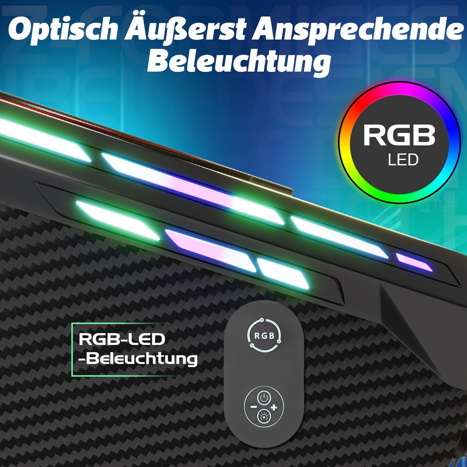 RGB-Gamingtisch mit Z-Gestell