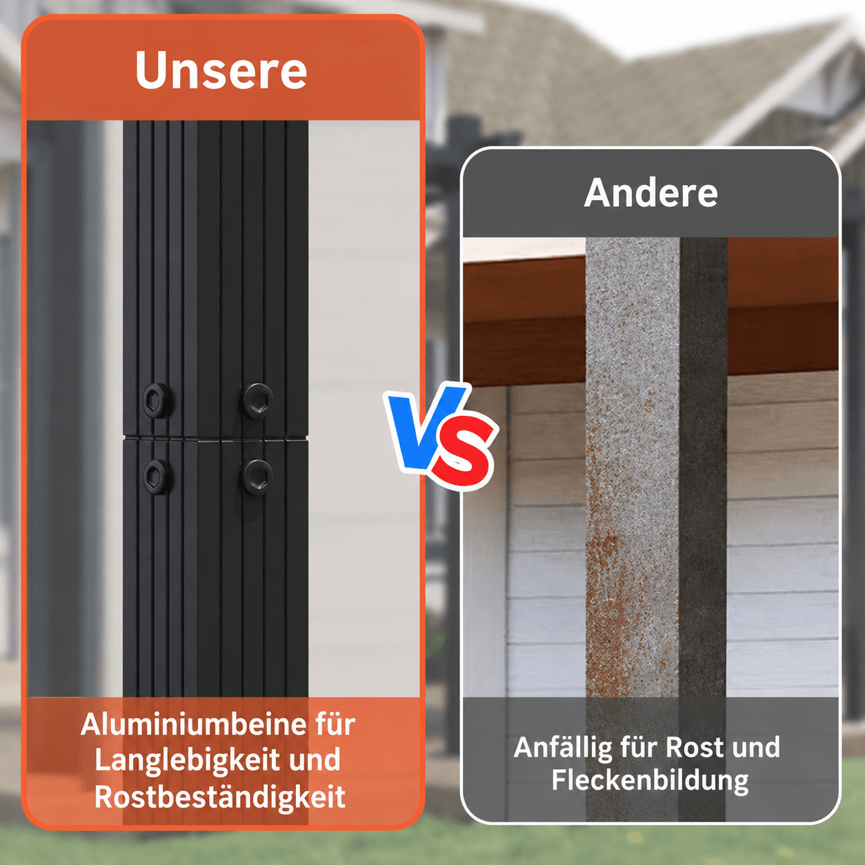 Aluminium-Pergola mit verstellbarem Schiebedach