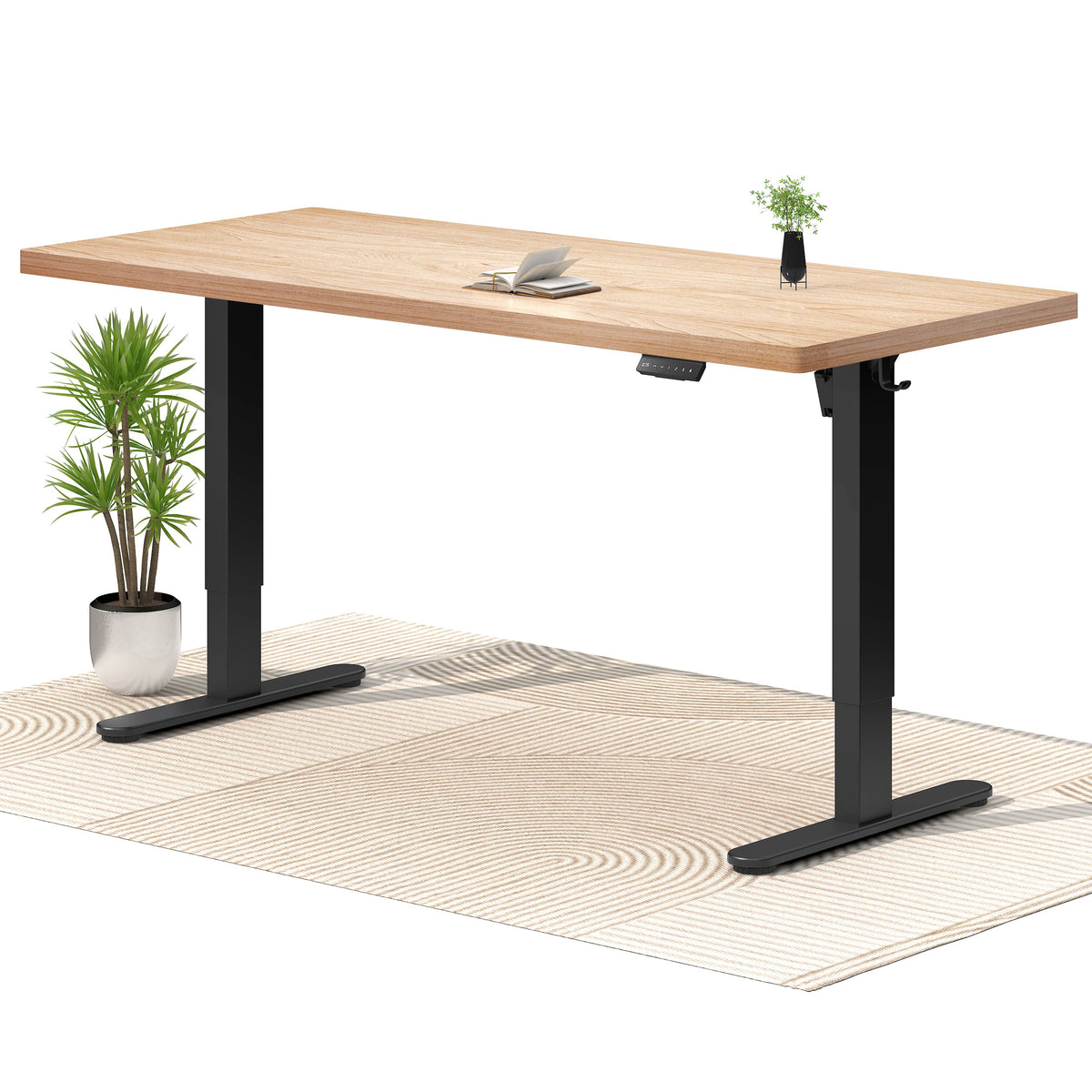 Schreibtisch L-Form Mit Regal - Gaming Tisch 120x60 Schwarz für Home-Office, Arbeiten, Studieren - Platzsparend