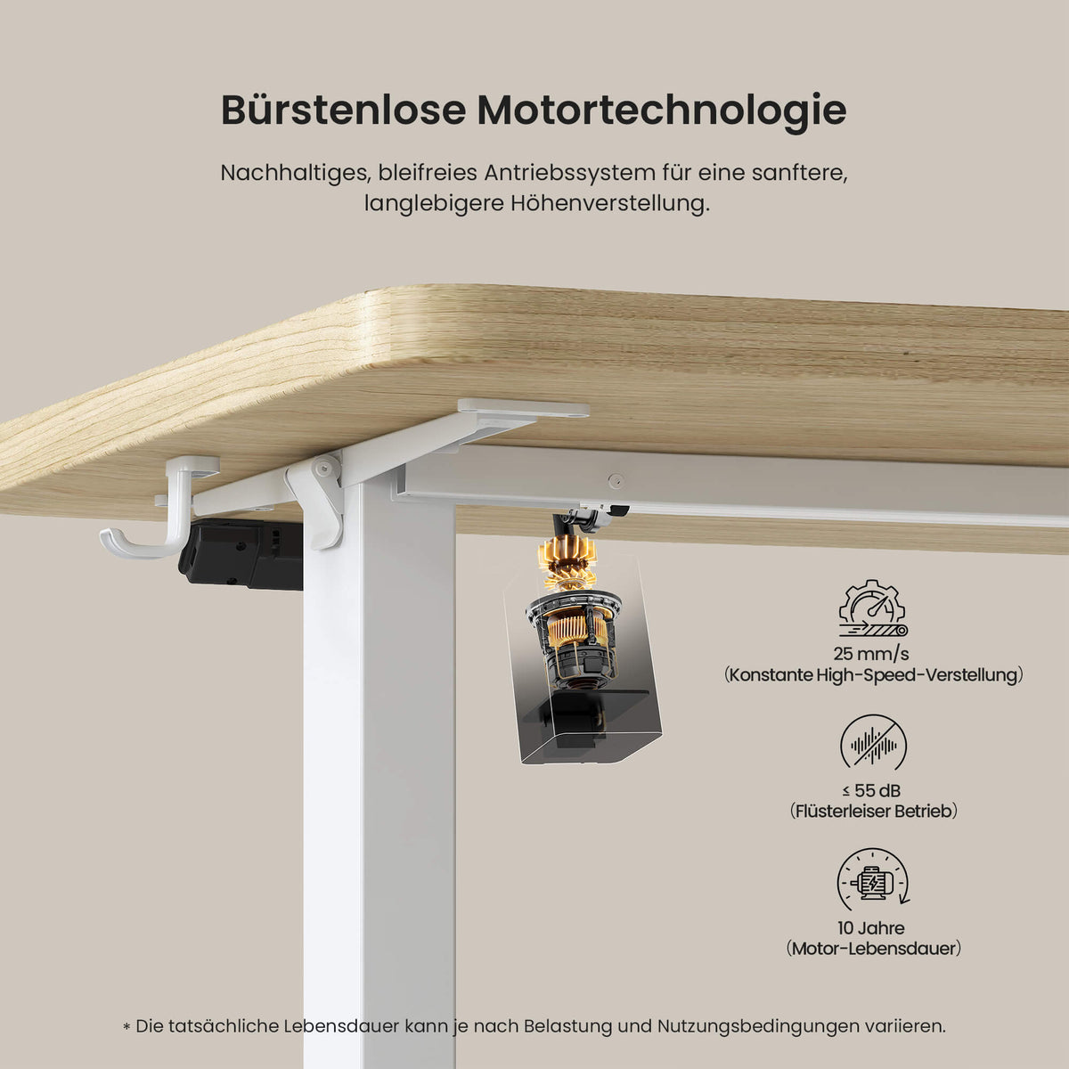 G7 Elektrisch höhenverstellbares Tischgestell mit bürstenlosem Motor
