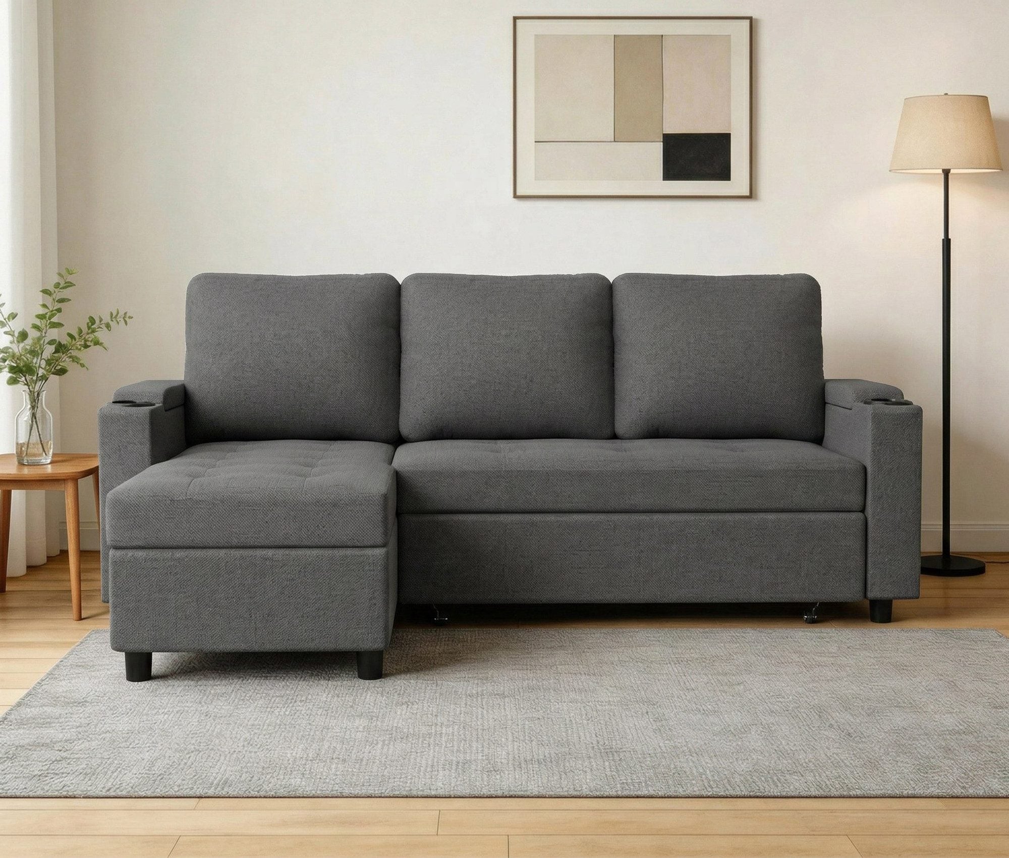 Eck-Schlafsofa mit Schlaffunktion