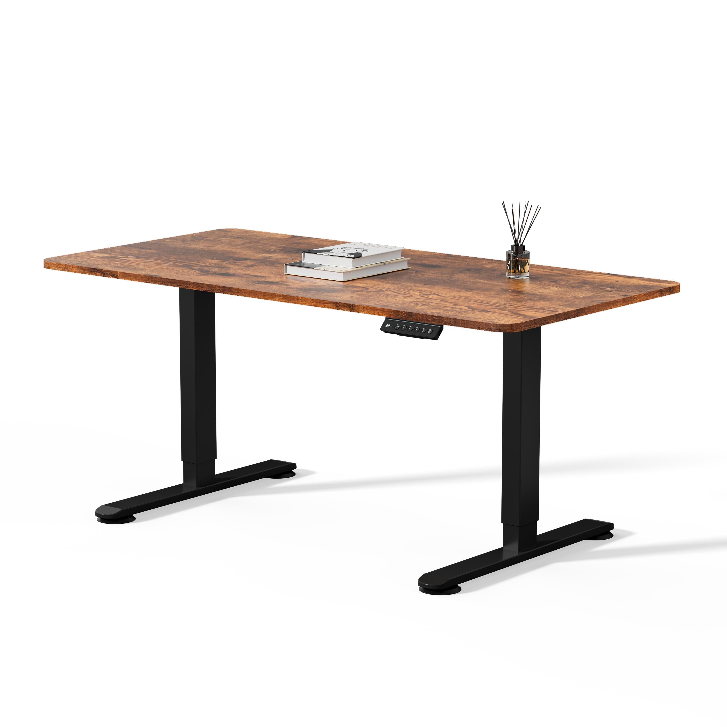Premium Elektrisch höhenverstellbarer Schreibtisch mit In-einem-Stück gefertigt Tischplatten