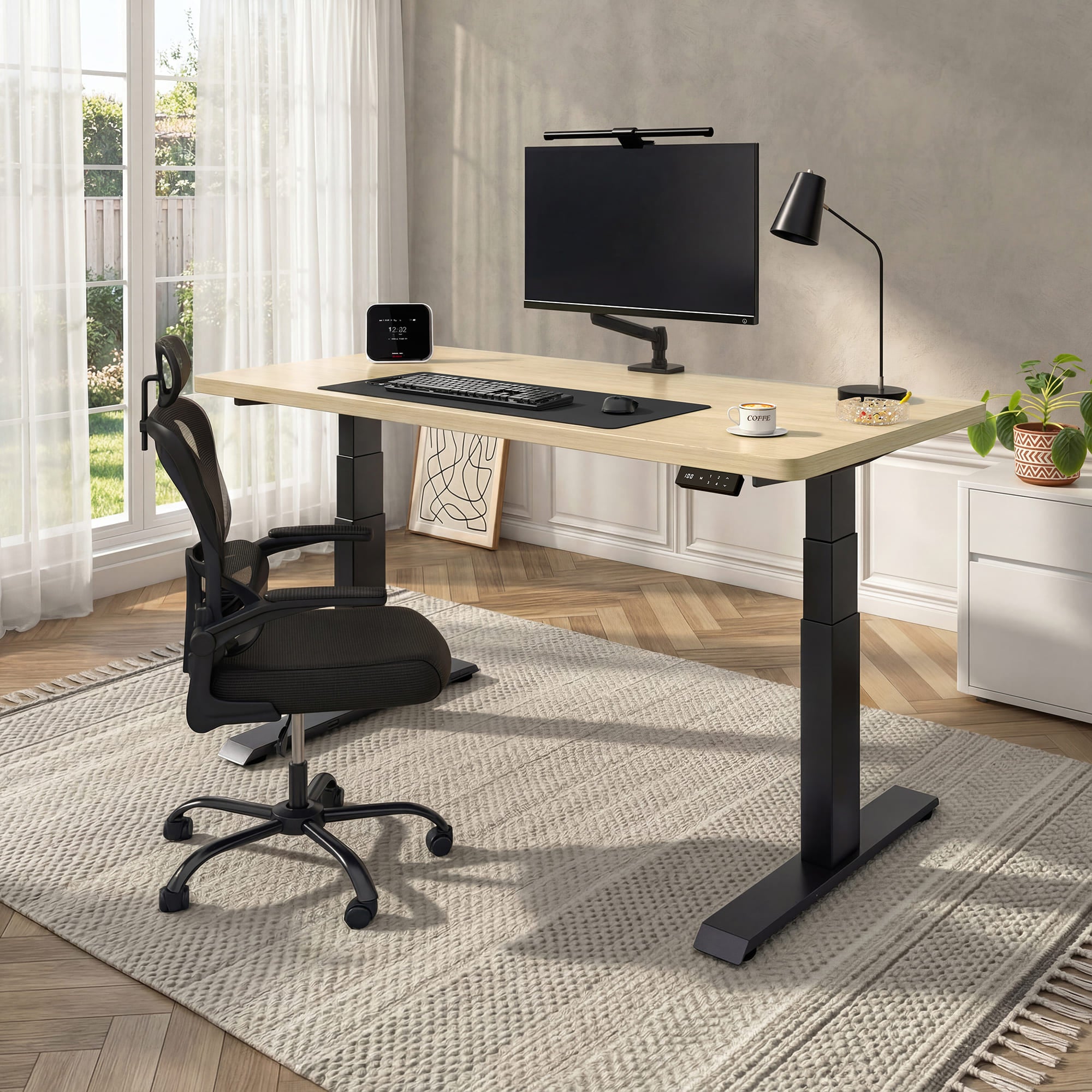 Dual Ultra X Tischgestell mit Premium Elektrisch Höhenverstellbarer Schreibtisch