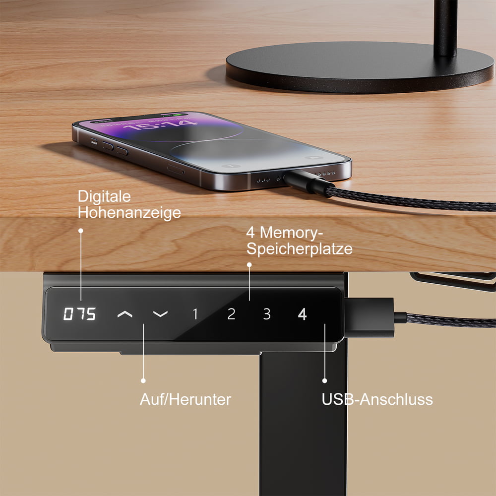 V2 Ultra Elektrisch Höhenverstellbarer Schreibtisch mit Doppelmotor