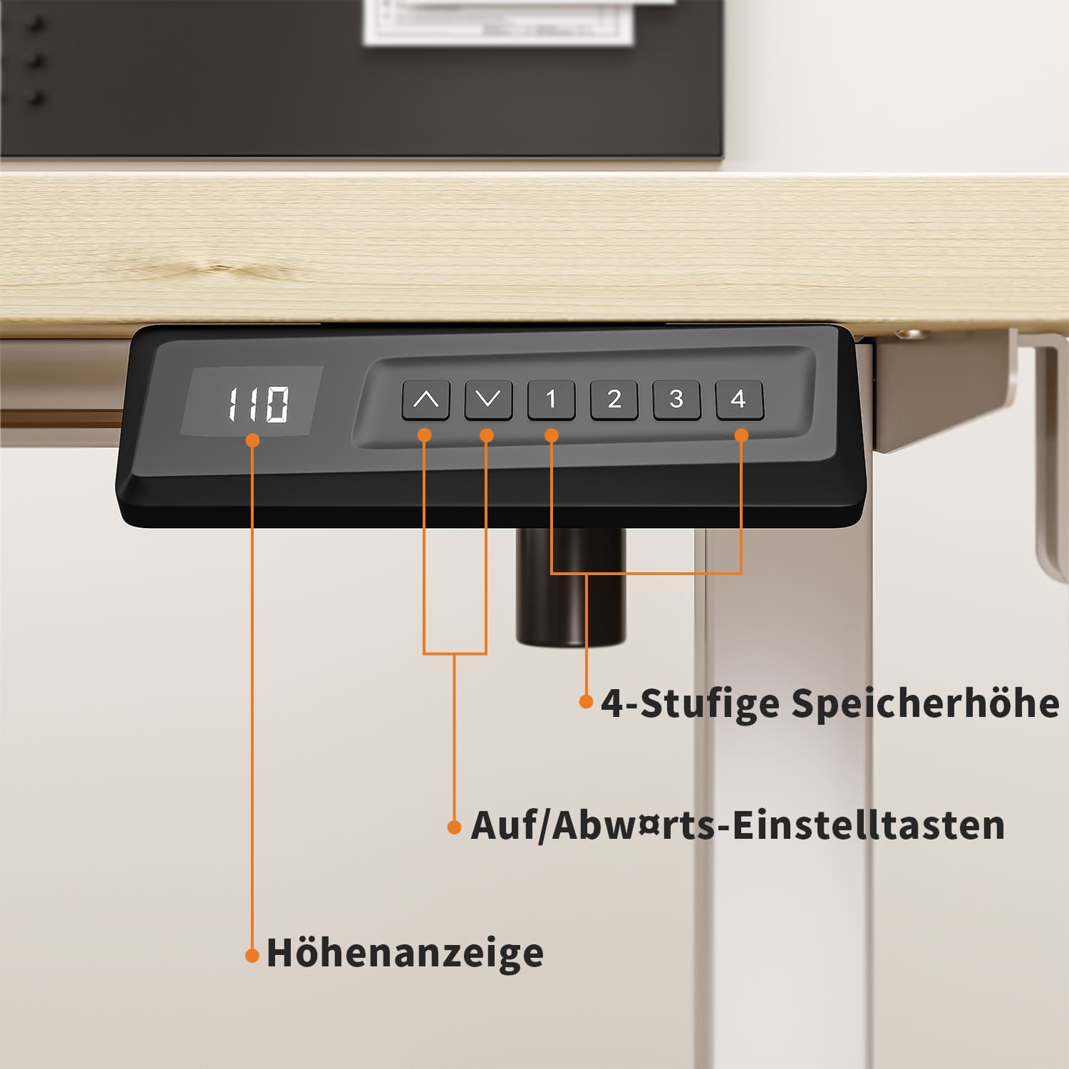 Elite Elektrisch Höhenverstellbarer Schreibtisch mit Entire Board Desktop