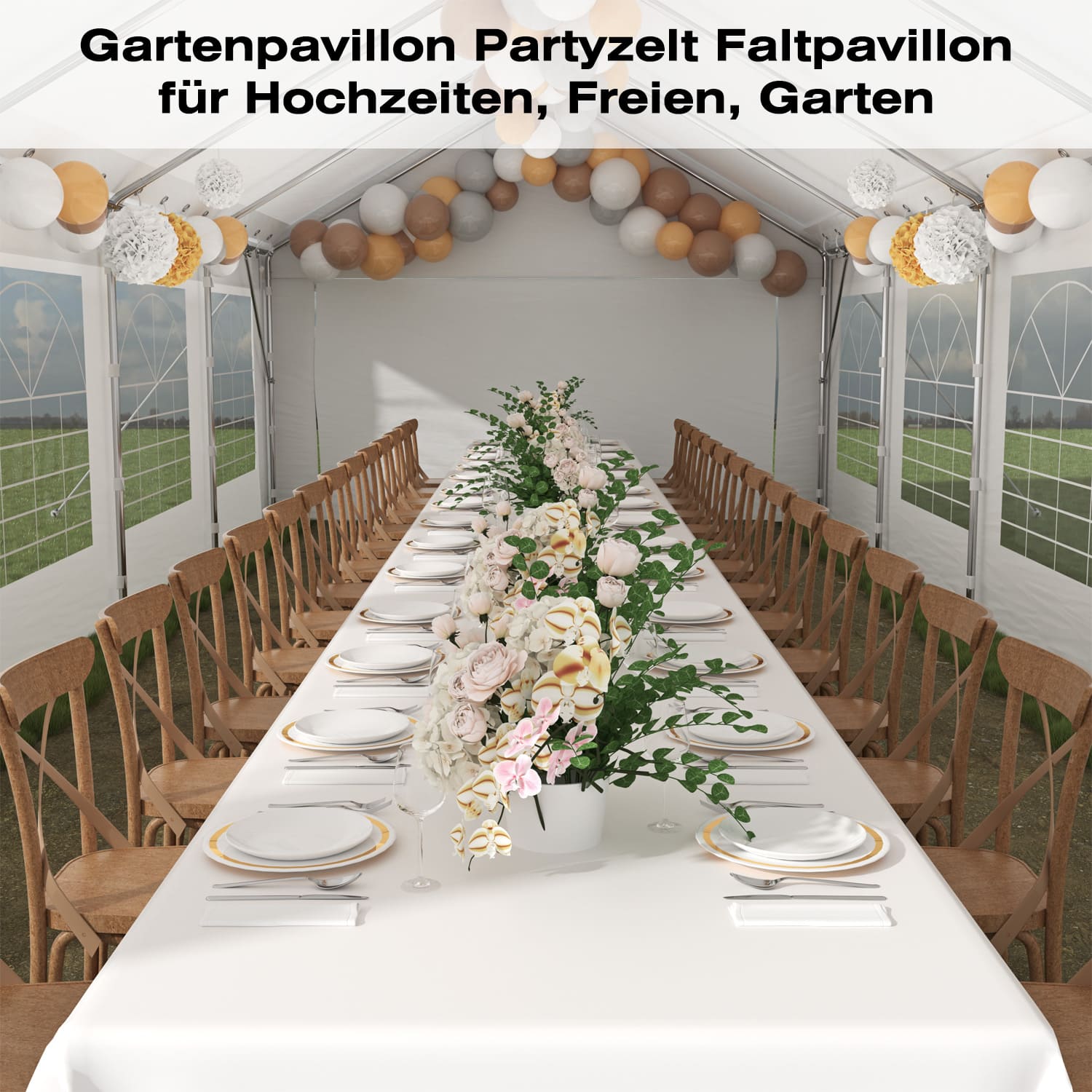 Furniwell Partyzelt Faltpavillon