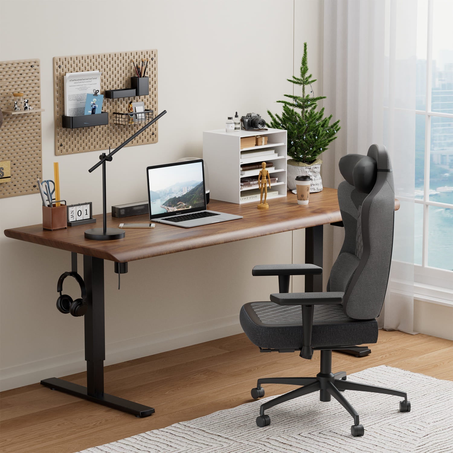 Bürostuhl mit Fußstütze, Ergonomischer Gaming Stuhl