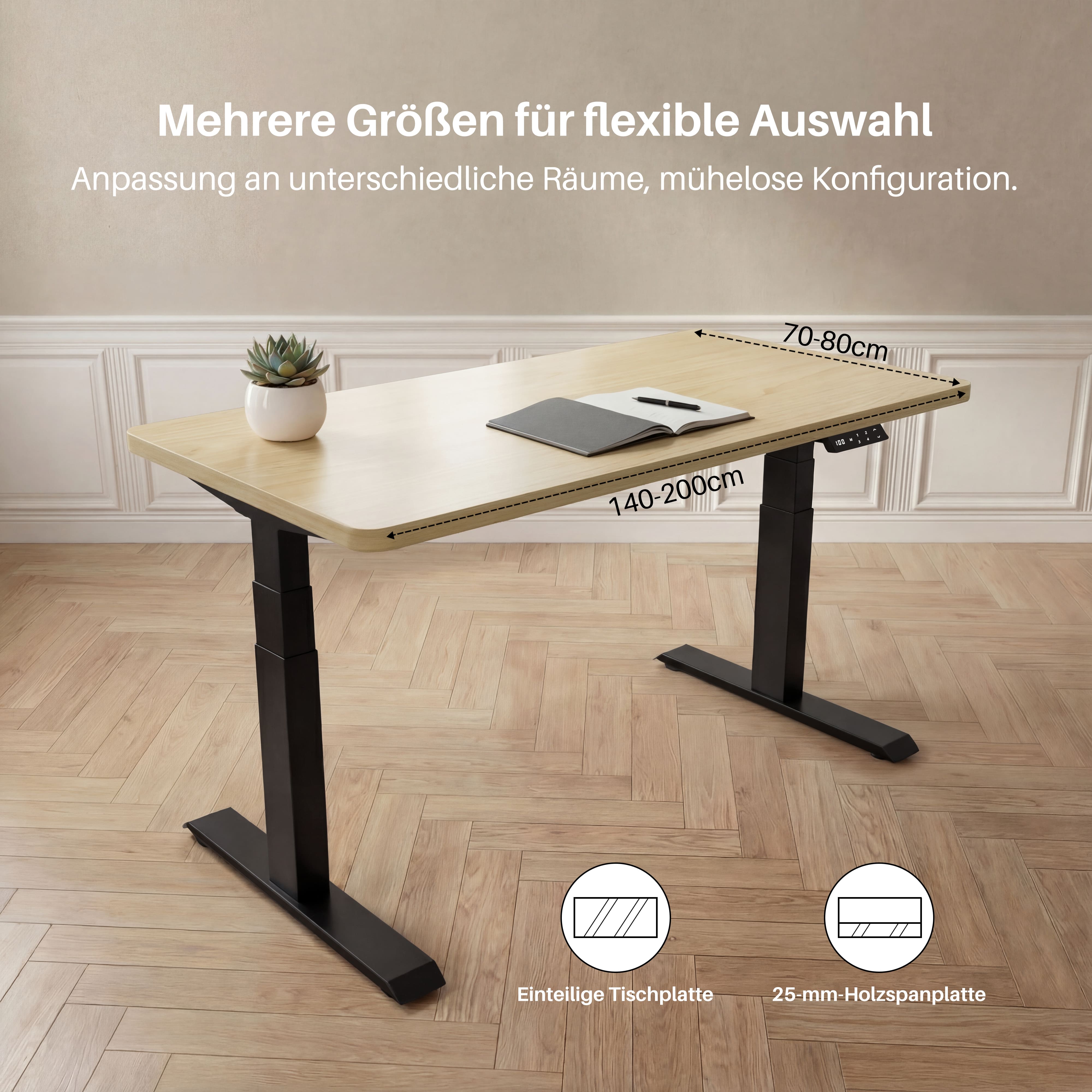 Dual Ultra X Tischgestell mit Premium Elektrisch Höhenverstellbarer Schreibtisch