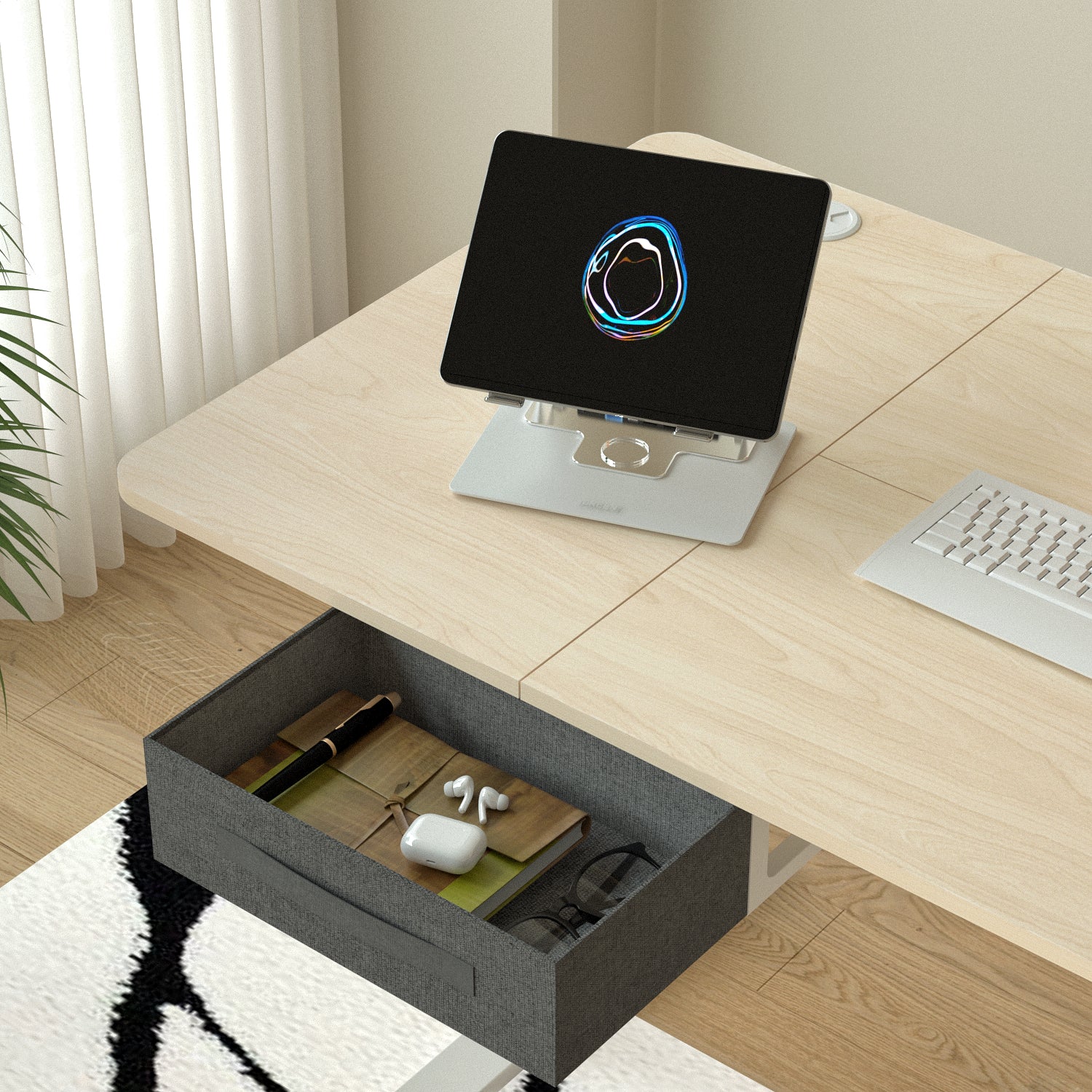 Elektrisch Höhenverstellbarer Schreibtisch mit Schublade