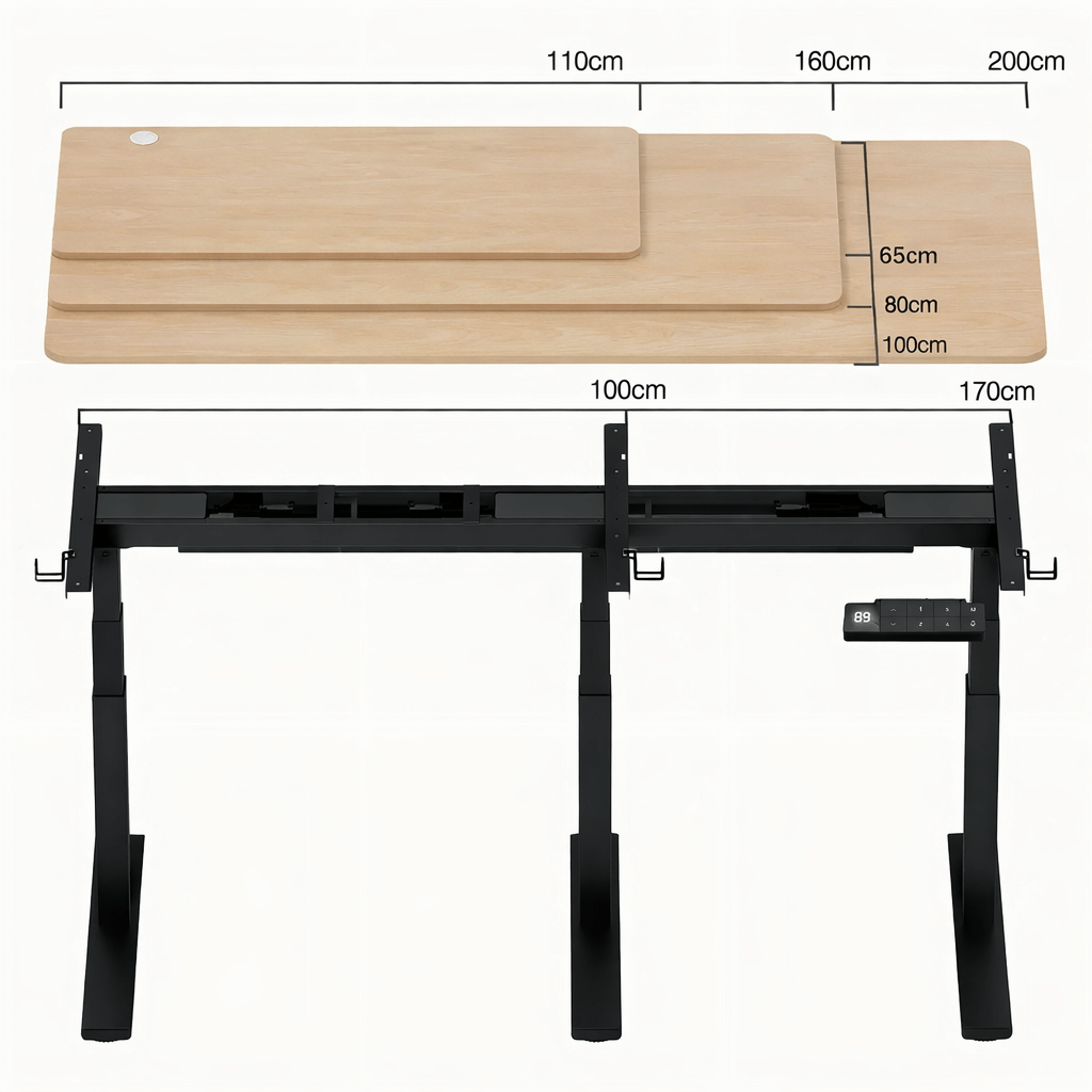 Furniwell Dual Ultra X Pro Höhenverstellbares Tischgestell