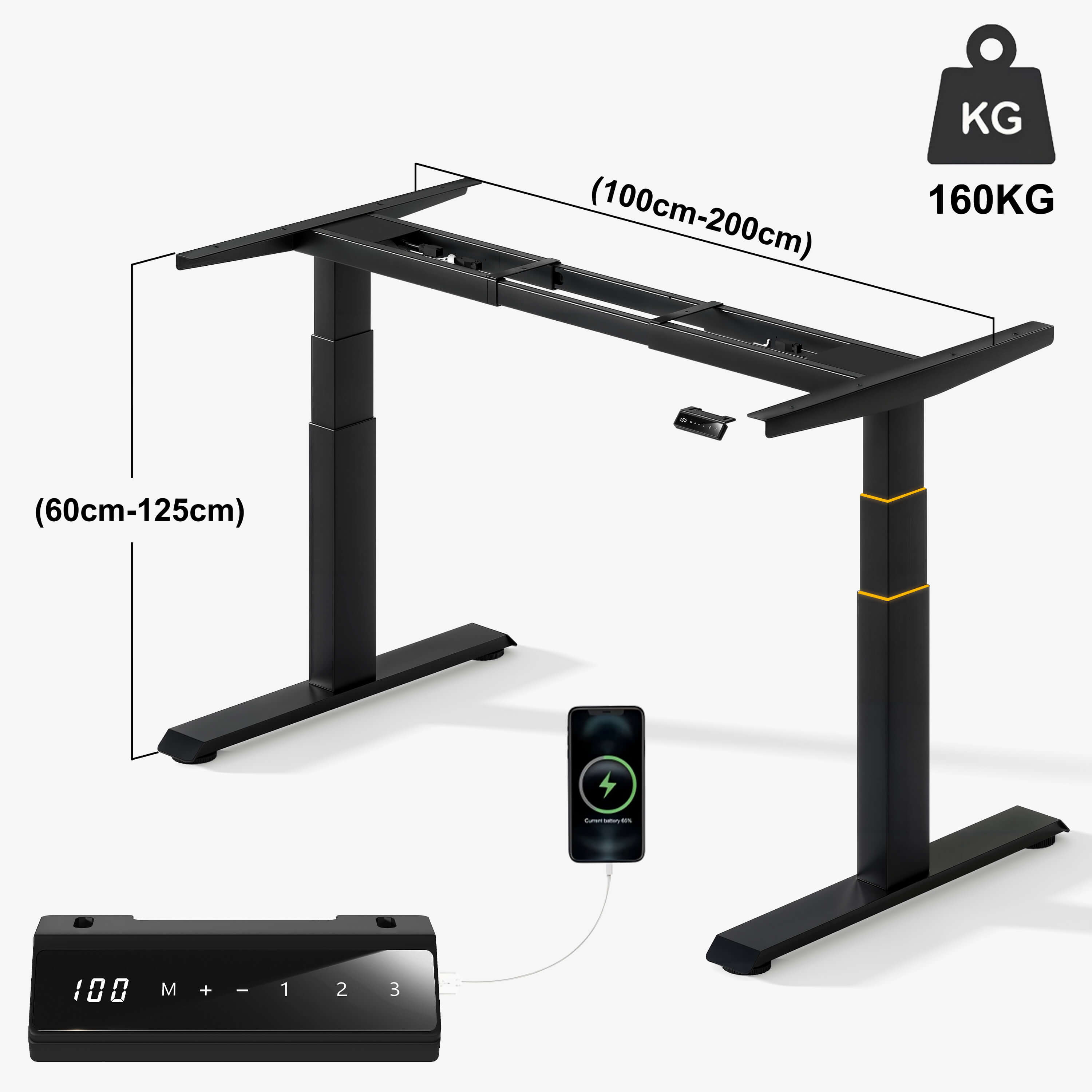 Furniwell Dual Ultra X Höhenverstellbares Tischgestell