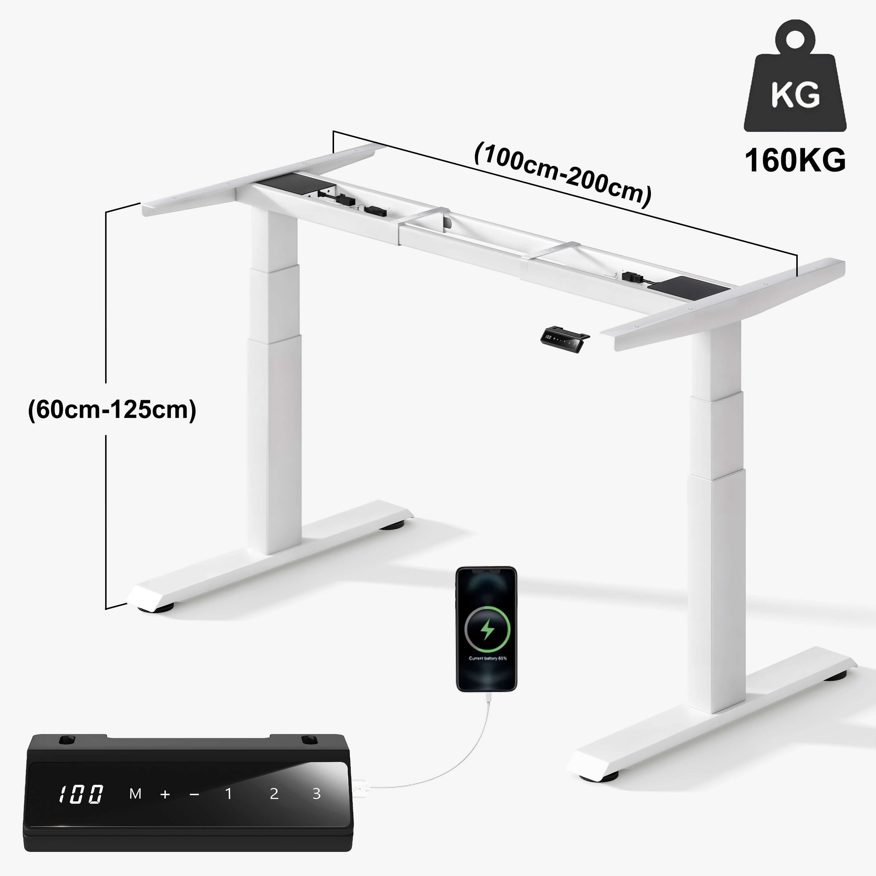 Furniwell Dual Ultra X Höhenverstellbares Tischgestell
