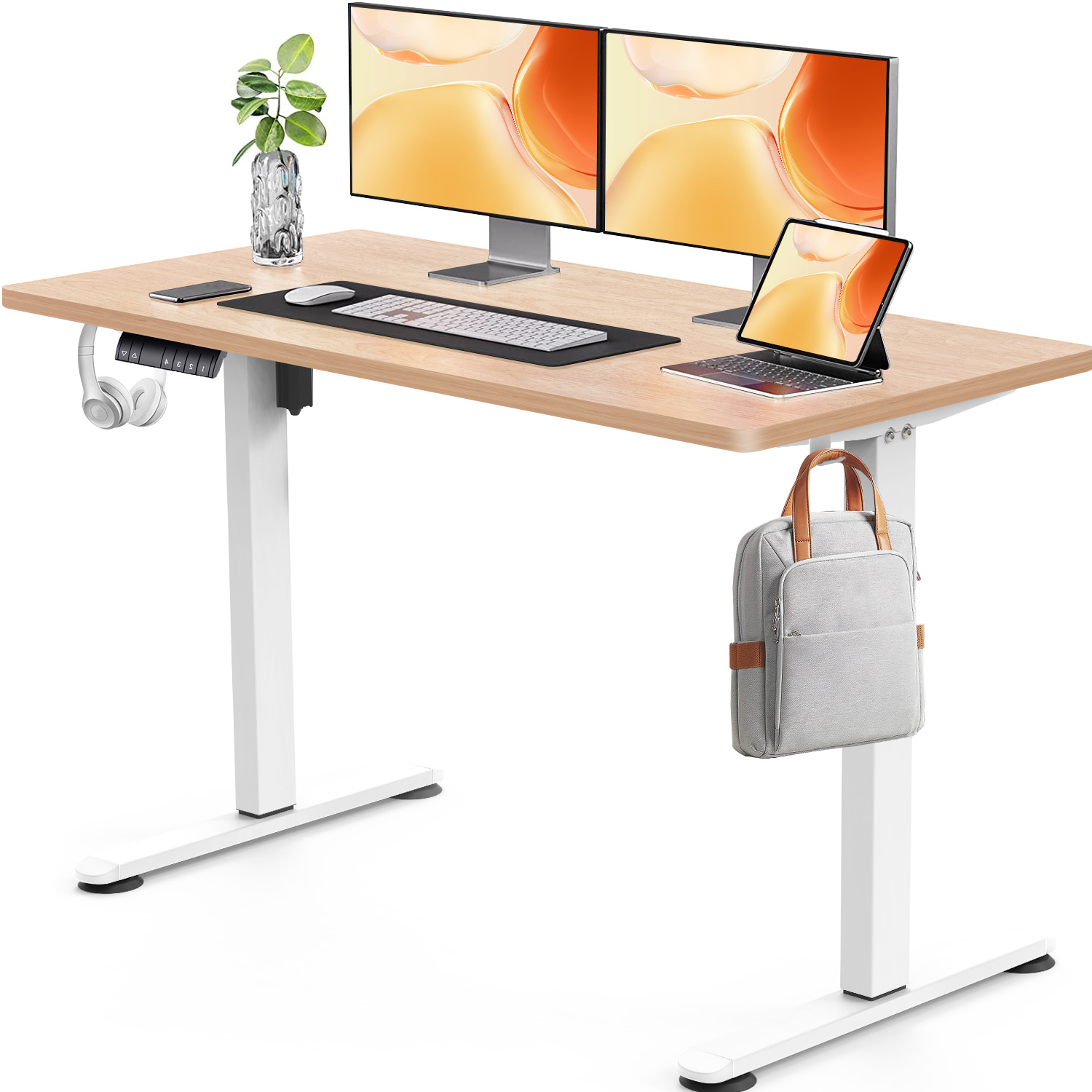 Elektrisch Höhenverstellbarer Schreibtisch 120X60 cm  mit voller Arbeitsfläche