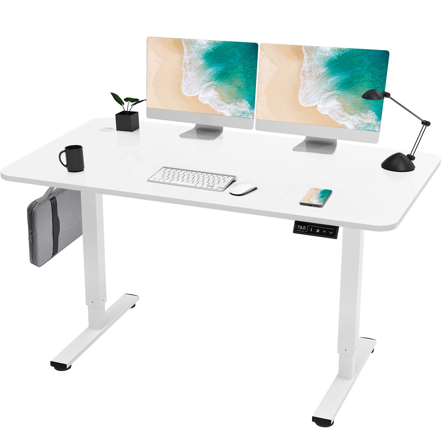 140X60 cm Höhenverstellbarer Schreibtisch mit Memory Funktion