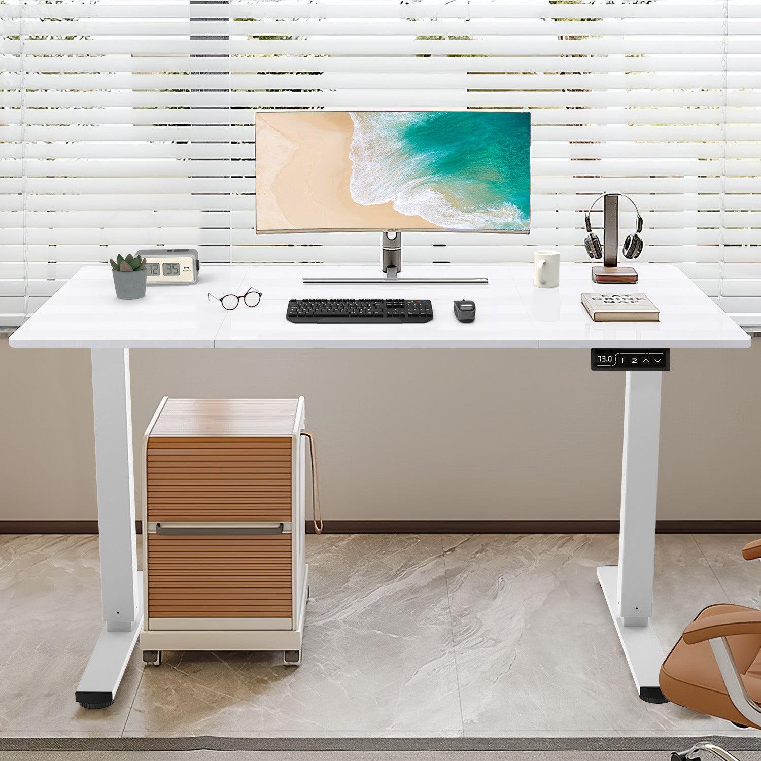 140X60 cm Höhenverstellbarer Schreibtisch mit Memory Funktion