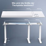 Doppelmotor Höhenverstellbares Tischgestell bis zu 120 kg