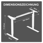 Einzelmotor Höhenverstellbares Tischgestell bis zu 80 kg